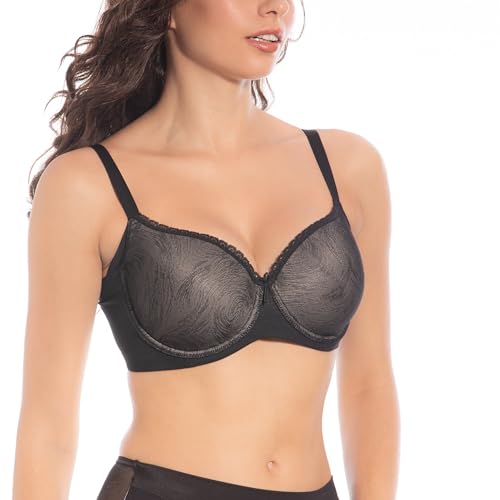 Selene Violeta Sujetador con Aros, Opaco, Negro (Negro), 115 (Tamaño del Fabricante:C.115) para Mujer