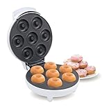 Mini Donut Maker for Home Use - 7 Donut Capacity, Non-Stick Coating, Indicator Light, Safe & Portable - Perfect for Kids' Breakfast, Parties, and...