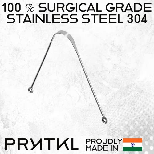 Image of OG Tongue Cleaner | Pack of Two | Tongue Scraper for Adults and kids | 100% Surgical Grade stainless steel | Cleans debris and gunk from tongue | Proudly made in India