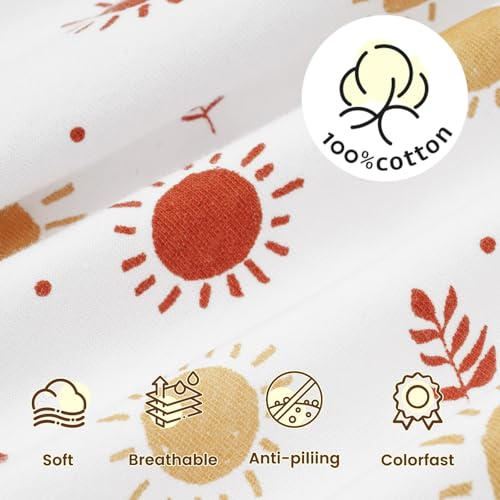 Image of PHF 100% Organic Cotton Baby Sleep Sack 18-24 Months, Soft Lightweight Wearable Blanket for Babies, 2-Way Zipper 0.3 TOG Comfy Toddler Sleeping Sack 3 Pack for Boys Girls, Rainbow (X-Large)