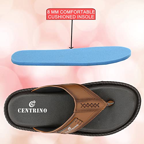 Image of Centrino Men's Flip-Flop Slippers | Luxurious Comfort for Every Step | Slip-On Ease, Stylish Design | Perfect for Beach Days, Poolside Lounging, and Casual Wear (8201)
