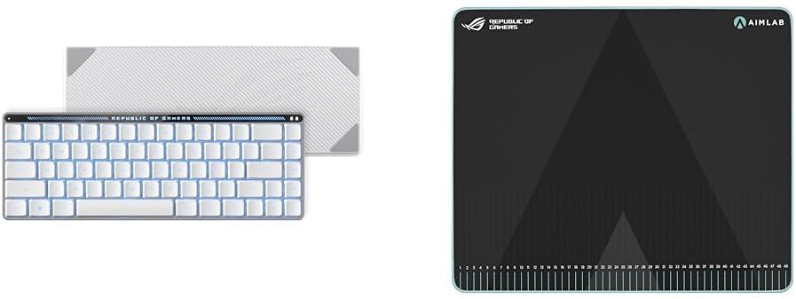 ROG Falchion RX Low Profile 65% Wireless Gaming Keyboard and ROG Hone Ace Aim Lab Edition Gaming Mouse Pad Bundle
