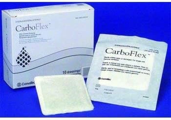ConvaTec 403204 CarboFLEX Odor Control Dressing, Rectangle, 8" Length, 6" Width, Pack of 5