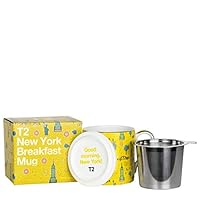 T2 Tea Iconic Mug with Infuser, New York Breakfast
