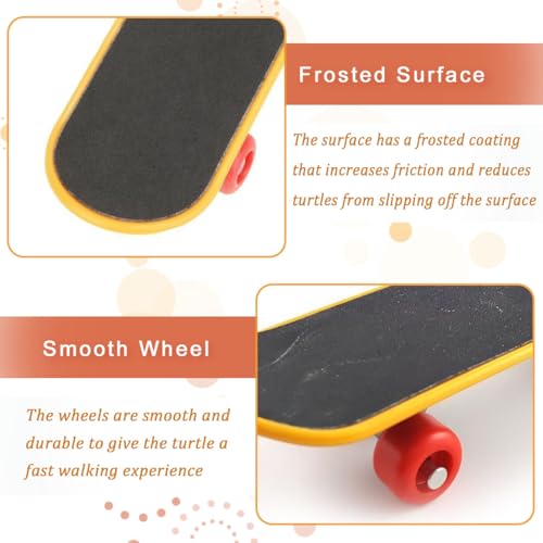 Mini skate de tartaruga com coleira ajustável para tartaruga, adequado para dragão barbudo, réptil,