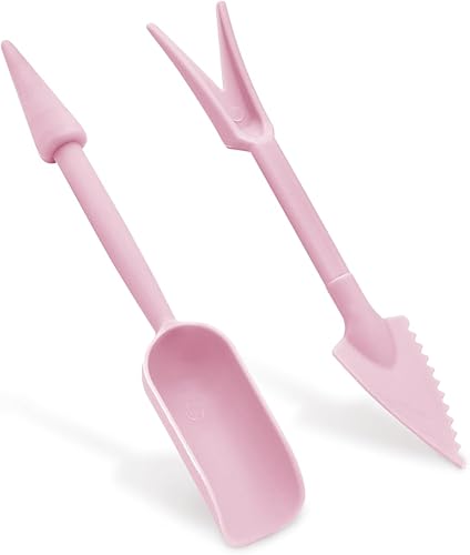 Juego de herramientas de trasplante, 2 piezas pequeñas de plástico para siembra, extractor de plántulas, mini herramientas de jardín para plantar