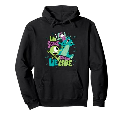 Monsters Inc Disney Pixar hoodie noir vêtement unisexe We Scare Because We Care