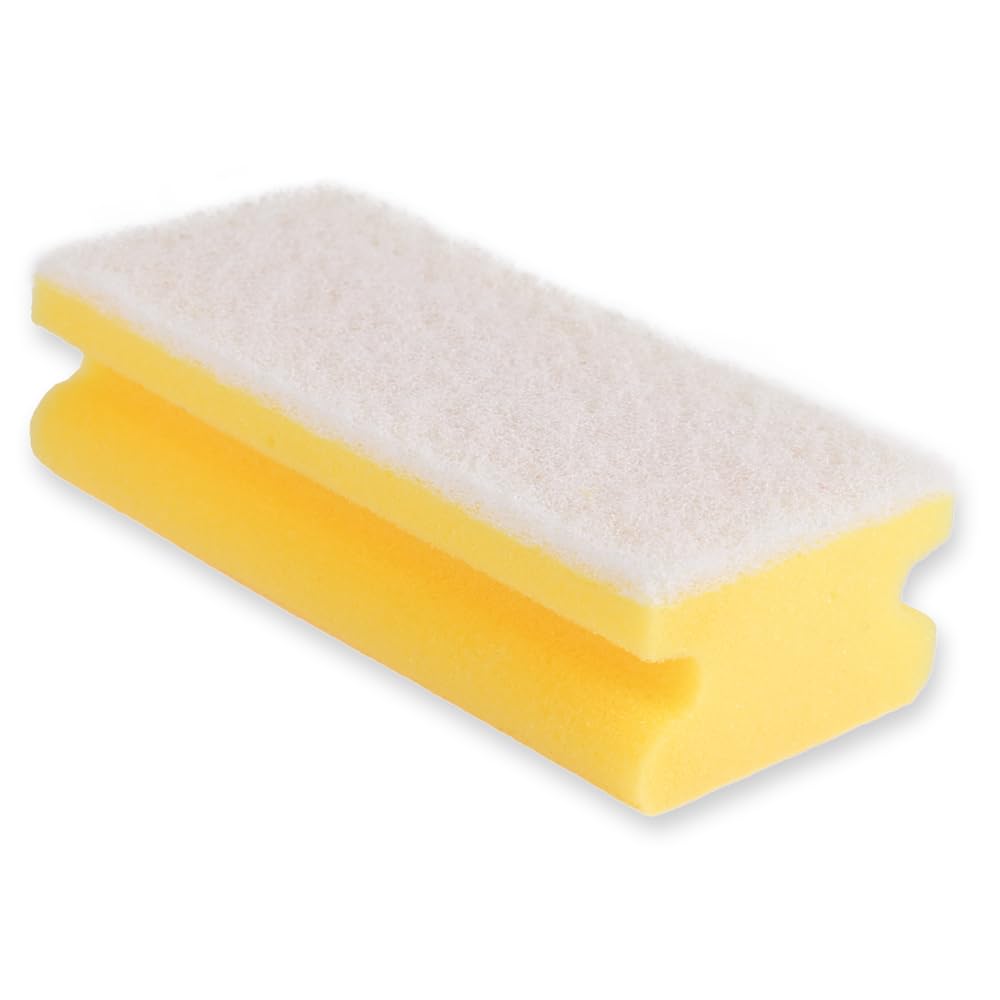 100 Stück Franz Mensch Padschwämme Colour gelb 15x7 cm | Schaumstoff/Softvlies, H: 4,5 cm, Reinigungsschwämme, Putzschwämme, vielseitig einsetzbar