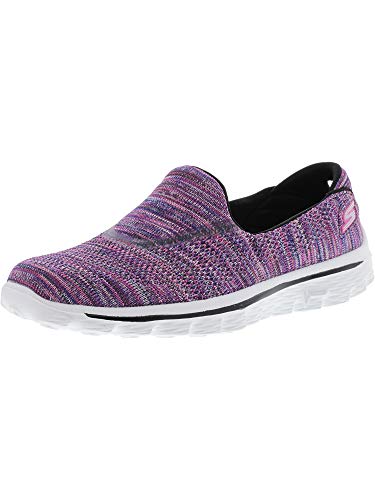 Skechers Performance Women's Go Walk Glitz Walking Shoe Purple/Multi Knit 8 M US