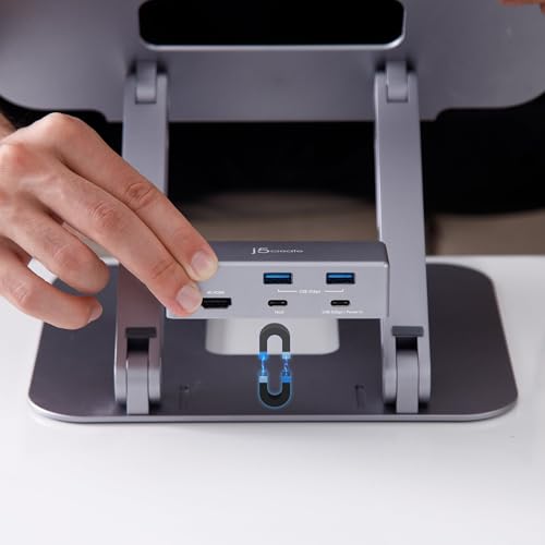 Support pour ordinateur portable j5create dock 4K JTS327-N ajustable - 7