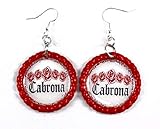 Cabrona Bottle Cap Earrings
