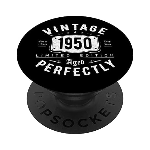 Regalo 72 años Cumpleaños Hombre Mujer - Vintage 1950 PopSockets PopGrip Intercambiable
