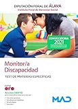 Monitor/a Discapacidad del Instituto Foral de Bienestar Social de la Diputación Foral de Álava. Test de Materias específicas