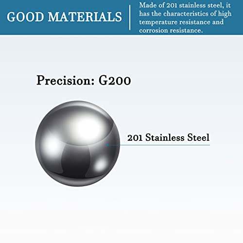 QUARKZMAN 10 Stück 12mm Lager Kugeln 201 Edelstahl für Mechanische Ausrüstung und Instrumentierung G200 Präzision