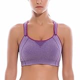 Copas de contorno sutil SYROKAN - Sujetador Deportivo Alto Rendimiento Sin Relleno para Mujer Multicolor #5 ES:85D (EU 70D)