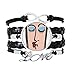 DIYthinker Kiss Armband mit abstraktem Gesicht, Emoticons, gedrehtes Leder, Strickseil, Geschenk