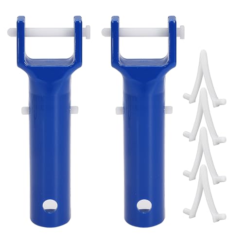 Nayciiy 2 Pcs Pool Vacuum Head Handle with 4 Pcs Butterfly V-Clips and Pins fits for Pool Spa Vacuum Head