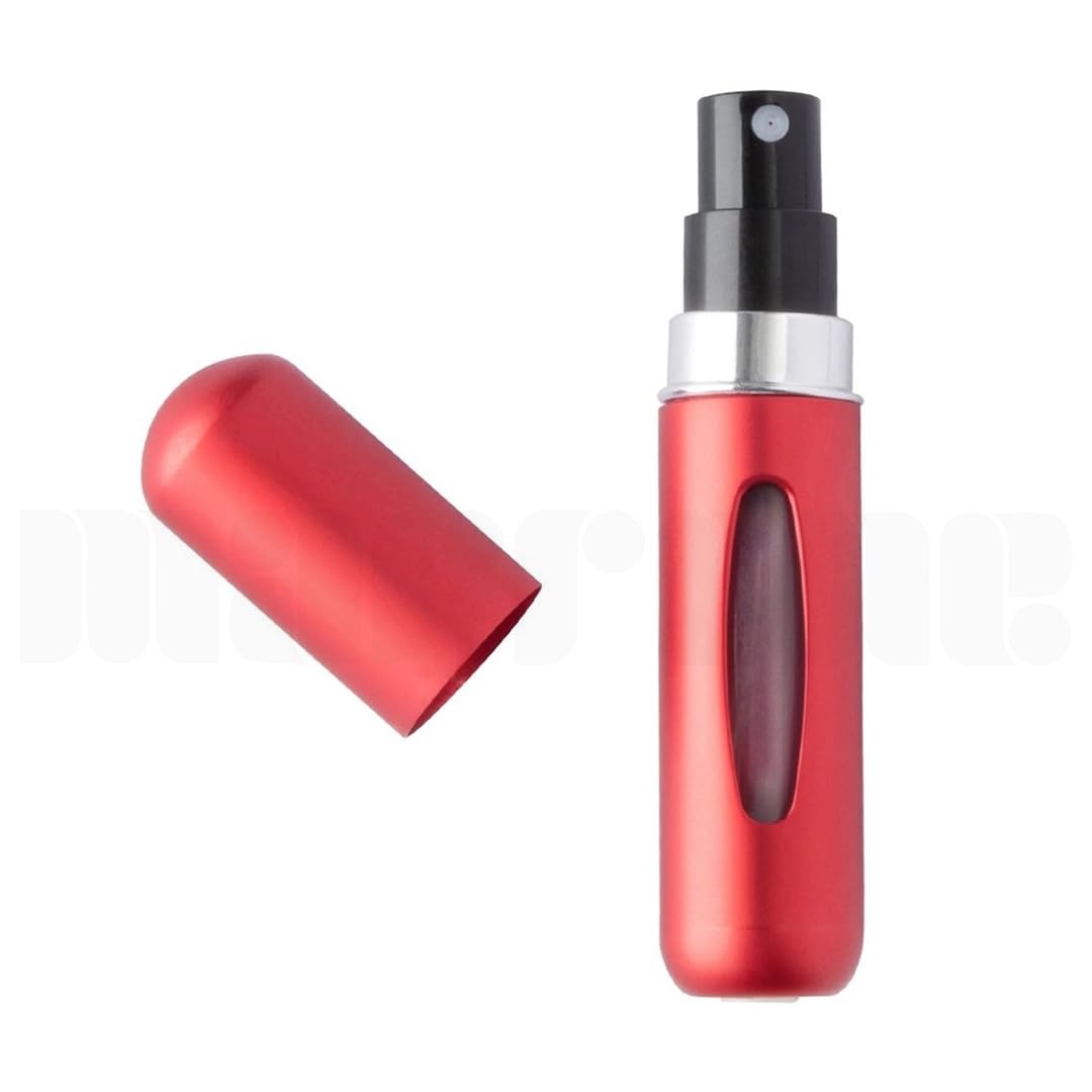 Marrone Perfume Atomiser Refillable Bottles Portable Mini Underfill Spray Travel Perfume Bottle Empty Fragrance Bottle Container for Perfume Aftershave Travel Business Trip Matte (Red)-image-34