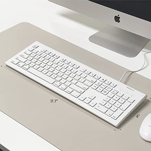 Macally Wired Usb C Keyboard For Mac And Pc - Budget Apple Wired Keyboard Replacement - Low Profile 104 Key Wired Mac Keyboard With 15 Macos Shortcuts - Plug And Play Imac Keyboard Usb C (5Ft Cable) #TOP6