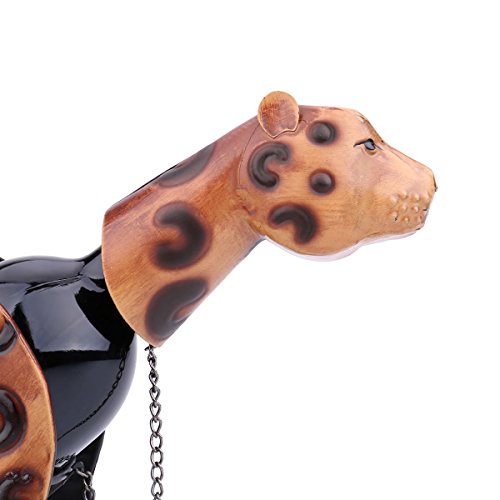 Sangmei Leopard Wine Shelf Leopard Wine Shelf Escultura de metal Escultura prática Decoração para ca