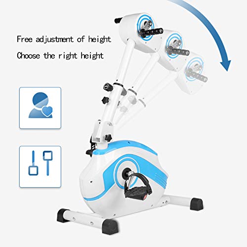 Image of Portable Pedal Exercise Electric Pedal Folding Mini LCD Exercise Bike Portable Arm Home Pedal Exerciser Gym Fitness Leg Cardio Exercise Adjustable Resistance Cycle Pedal Exerciser