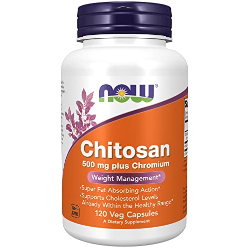 Now Supplements, Chitosan 500 Mg Plus Chromium, Weight Management*, 120 Veg Capsules #TOP5