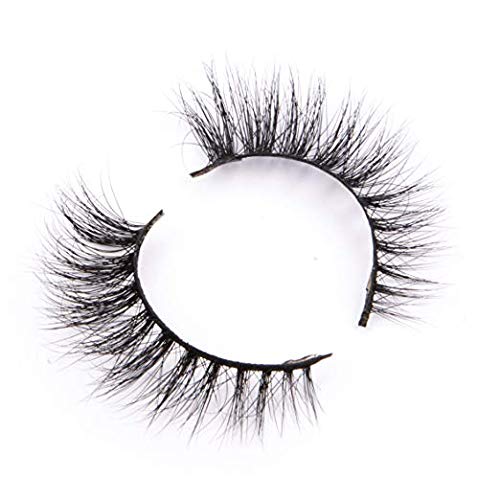 PetiteElle 3D Mink Eyelashes- Dramatic Makeup look High- Handmade Reusable False Long Natural lashes- Premium mink 100% Siberian Fur Fake Eyelashes 1 Pair – Prime
