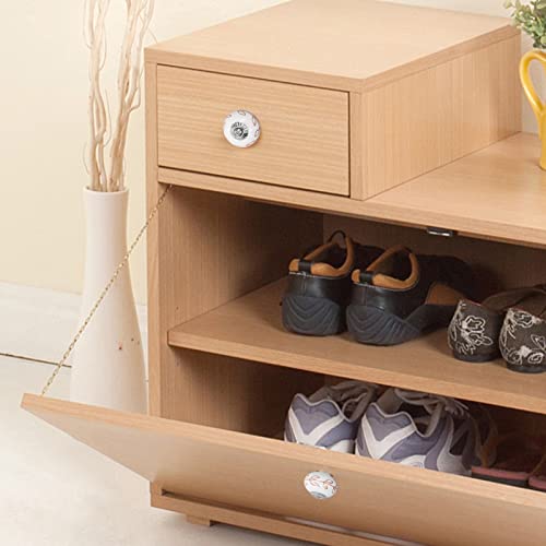 Yyqtgg Ceramic Door Knobs, Stainless Steel Single Hole Door Knobs 4Cm Length Practical With Screws For Drawer #TOP2