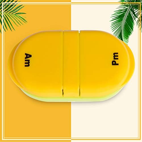 Muchengbao 2 Pack 7 Days Pill Cases ,Weekly Pill Organizer 7 Day Pill Box Large Compartment for Travel Vitamin