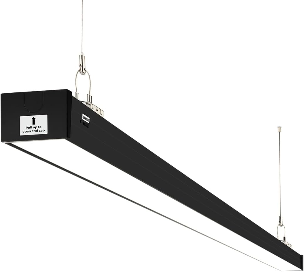 DAKASON 8Foot LED Shop Lights, 8FT LED Linear Light 100/80/60W 3/4/5000K CCT Selectable, 8Feet Commercial Bay Lighting Fixture for Office, Workshop, Gym, Market, Flush Mount Suspended ETL 1 Pack