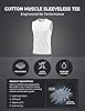 TACVASEN Men's Sleevless Vests Cotton Summer Workout Tank Top Gym Running Shirts White XXL #3