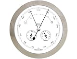fischer barometer pascal mit holzgehäuse 170mm erzgebirge Barometer, kombiniert mit Thermometer und Hygrometer