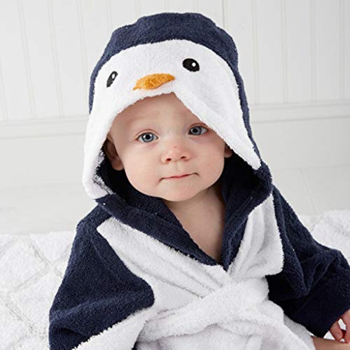 Enjocho Girls Boys Cartoon Animal Hoodie Bath Clothes Infant Flannel Cartoon Penguin Hoodie Outfits For 12M-5Years Old Children (Navy-03#, 18-24 Months) #TOP5