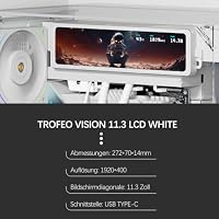 THERMALRIGHT Trofeo Vision 11.3 LCD Weiß 11,3-Zoll Magnet IPS-Display, 1920x400 Auflösung, Magnetisch an Die Oberfläche des Chassis Angezogen, DIY-Bild-/Videoanzeige, Weiß – Ansicht 6