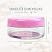 50 New Empty 5 Grams Acrylic Clear Round Jars - BPA Free Containers for Cosmetic, Lotion, Cream, Makeup, Bead, Eye shadow, Rhinestone, Samples, Pot, Small Accessories 5g/5ml (PINK LID)
