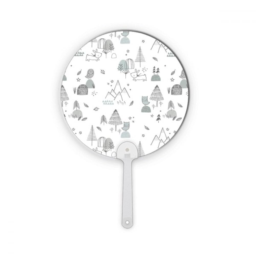 Plastique décoration artisanat herbe arbre rond et motif oiseau dessin animé