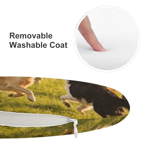 Cojín redondo para jardín y patio con diseño de animales y tacto suave para suelo 4