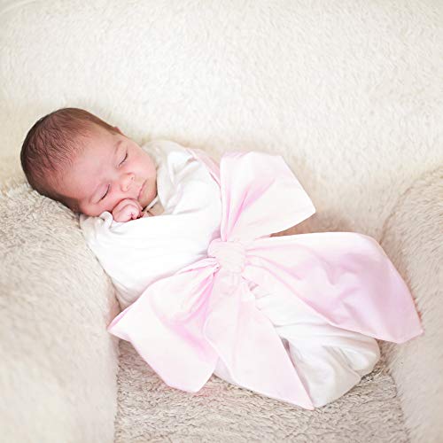 Image of Newborn Baby Cloth wrap, Maternity Pink Bow Waistband, Baby wrap Cloth