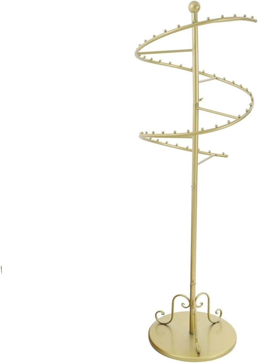 Standing Coat Hanger Spiral Rotating Coat Rack 60.2" Tall Gold Stand Carbon Steel And Iron Frame Ideal For Clothing Storage