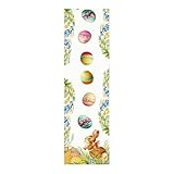 Camino de mesa de primavera, mantel de huevo de conejo pintado a mano de 72 pulgadas, decoración de mesa de Pascua, para amigos, adultos, hombres, mujeres, hogar, interior, oficina, cocina, fiesta