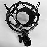 Faderr Universal Microphone Shock Mount Holder Adapter Clamp Clip Large Diameter Studio Condenser Mic Anti-Vibration Mic Holder(Black,size:4.5cm) - Image 8