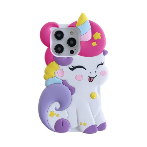 wifantien 3D Cute Unicorn Soft Case for iPhone 13/iPhone 14