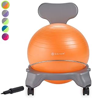Gaiam Kids Balance Ball Chair - Classic Children's Stability Ball Chair, Alternative School