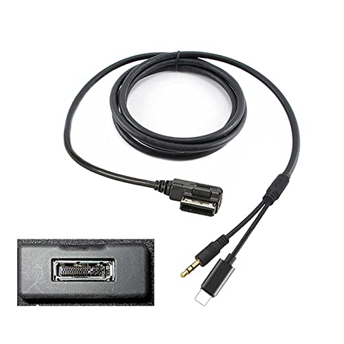MMI MDI Aux Charing Cable 3.5 mm Audio Adapter Kits for Merced-ES Ben-z, Compatible with iP13 13 Pro 12 11 Xs Max XR Galaxy S10 S20 S7 S6 Android