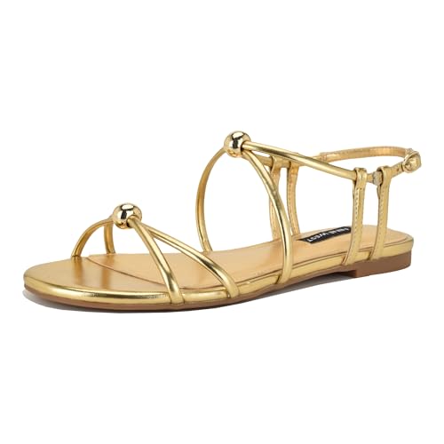 Nine West Women's Mariss Sandal, Gold 710, 6.5 by Nine West - Used condition - US$16.11