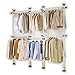 GoldCart Portable Indoor Garment Rack Tools Free DIY Coat Hanger Clothes Wardrobe 4 Poles 6 Bars. Heavy Duty Stainless Steel Poles and Bars. 60kg Loading per Horizontal Bar. Free Reach Hook.[3206]