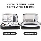 Teskyer Electronics Accessories Organiser Bag, Waterproof Cable Organiser Bag, Travel Gadget Bag, Holiday Essentials for Men Women, 8.5 x 5 Inch, Black - Image 5