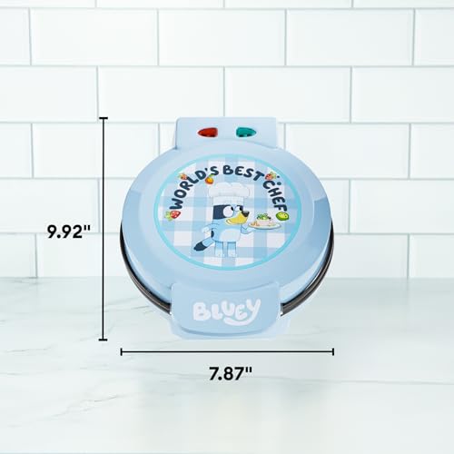Image of Uncanny Brands Bluey Waffle Maker - Non-Stick Round Waffle Iron - Easy to Use and Clean