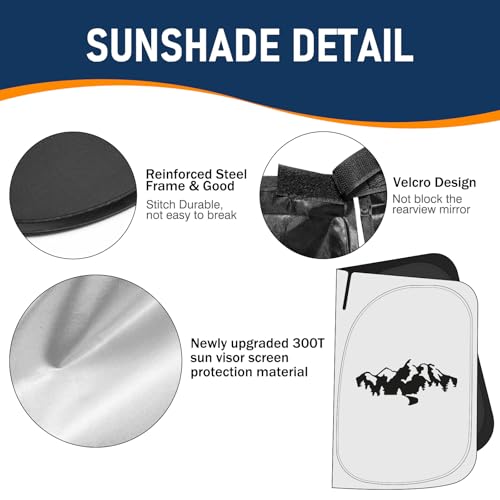 for Subaru Outback Sun Shade 2015-2024 2025, Car Front Window Covers Sun Visor Protector, Foldable Blocks UV Rays Windshield Sunshade for Subaru Outback Accessories by JHGFVC - Used condition - Image 5