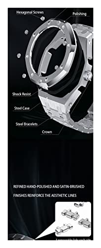 Bracelet de montre en métal homme GA2100 idéal pour le bureau et les sorties